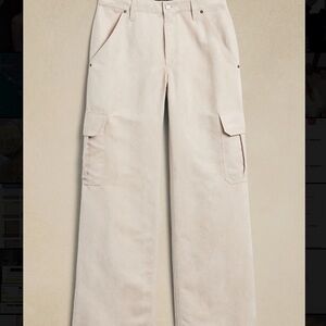 Banana Republic Vegan Suede Cargo Pants